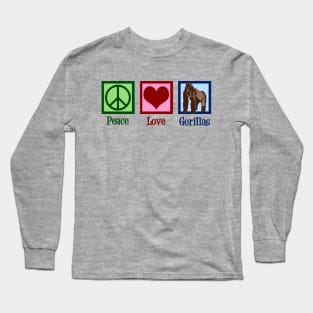 Peace Love Gorillas Long Sleeve T-Shirt